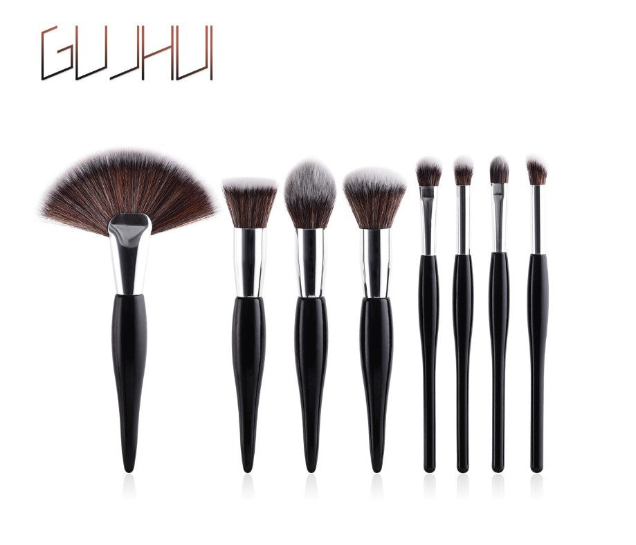 Professional 8-Piece Makeup Brush Set - Premium Fiber Brushes