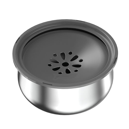 Stainless Steel Large Pet Water Bowl with Splash Guard