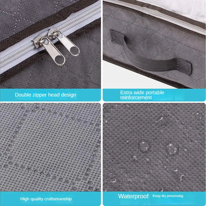 2pcs Large Underbed Storage Bags with Clear Window