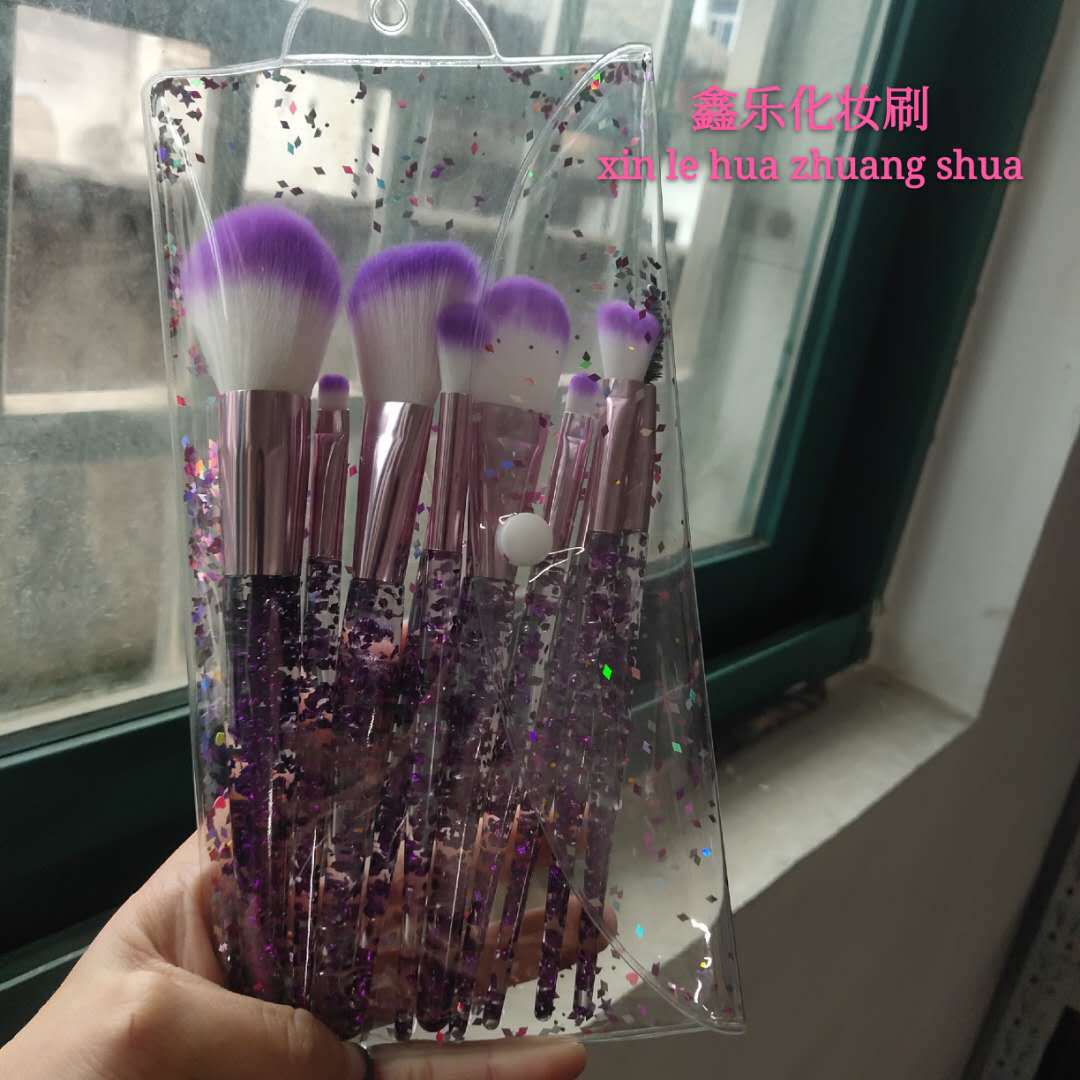 Professional 10-Piece Makeup Brush Set - Synthetic Fiber Brushes