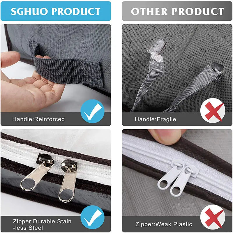 2pcs Large Underbed Storage Bags with Clear Window