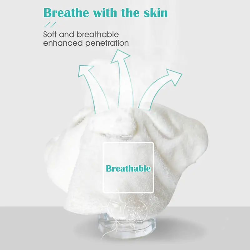 Reusable Coral Fleece Hot Compress Towel - Spa Facial Mask 24cm