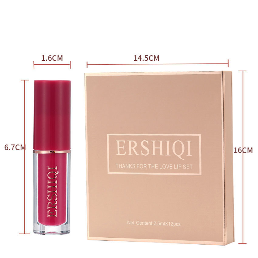 12-Piece Moisturizing Velvet Matte Lipstick Gift Set