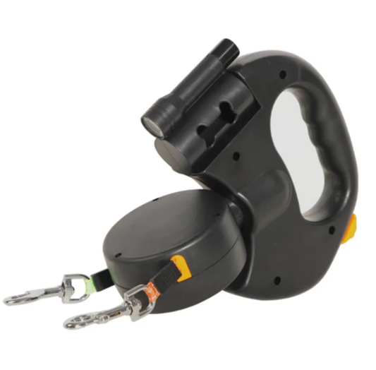 Correa doble para perros automática