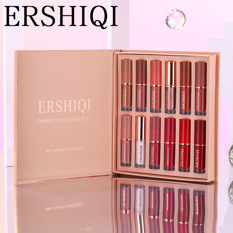 12-Piece Moisturizing Velvet Matte Lipstick Gift Set
