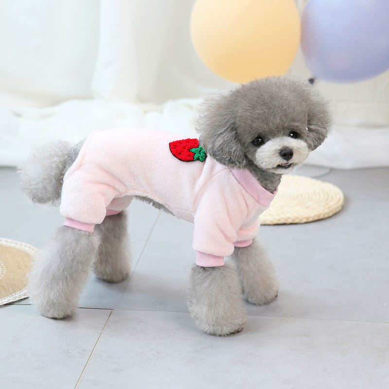 Autumn Winter Pet Clothing - Coral Fleece Dog Outfit