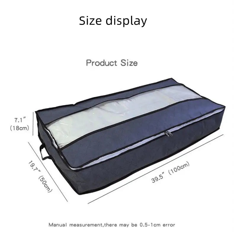 2pcs Large Underbed Storage Bags with Clear Window